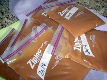 bags of crockpot applesauce
