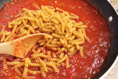 easy skillet pasta bake