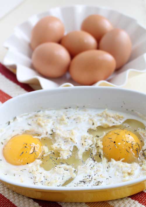 baked eggs in the oven