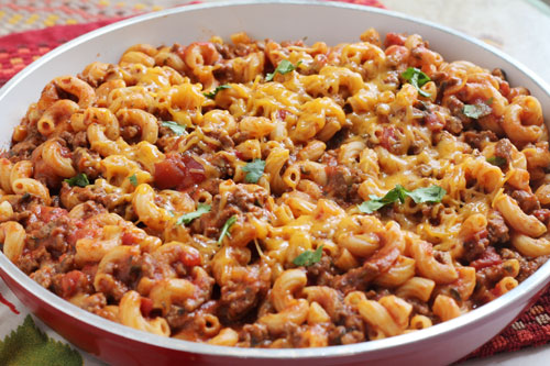 chili mac made in just one pot