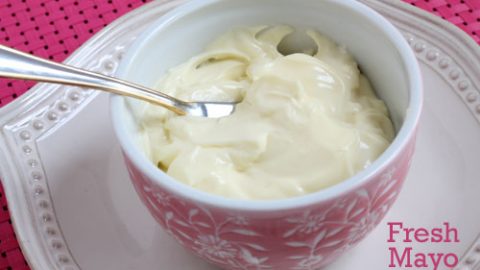 Homemade Mayonnaise in a bowl