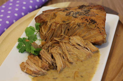 pork roast with mustard sauce