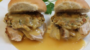 Hot Turkey Sliders with Stuffing