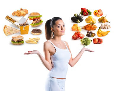 clean eating choices unhealthy vs healthy food
