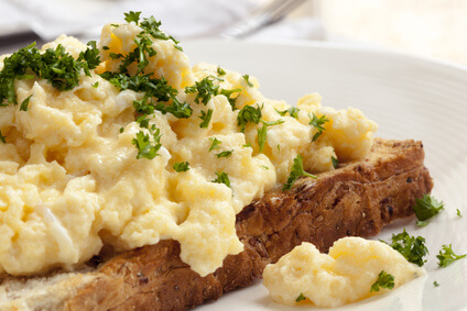 Perfect Scrambled Eggs on Toast