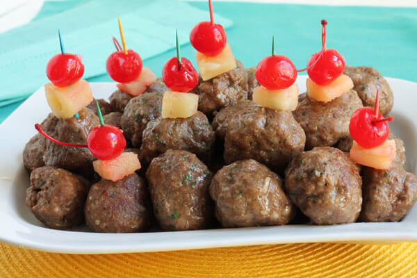 hawaiian meatballs with pineapple perfect for picnics