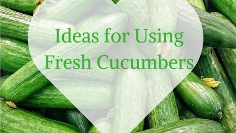 Ideas for using fresh cucumbers