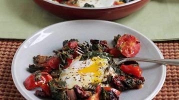 Swiss Chard with Eggs for Breakfast