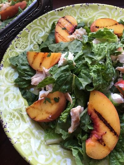 grilled peach salad