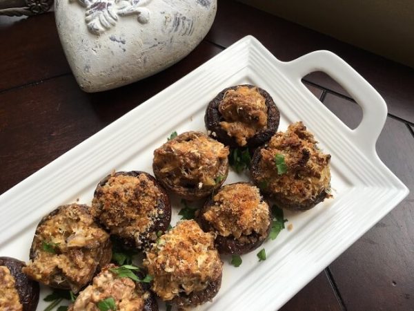 Holiday Sausage Stuffed Mushrooms
