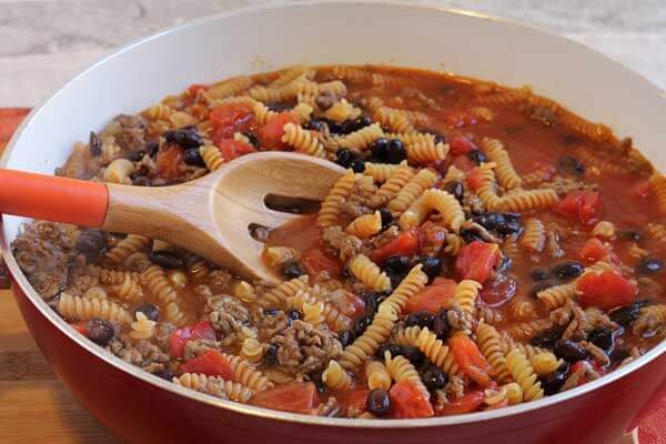 Easy One Skillet Enchilada Pasta - Step 2