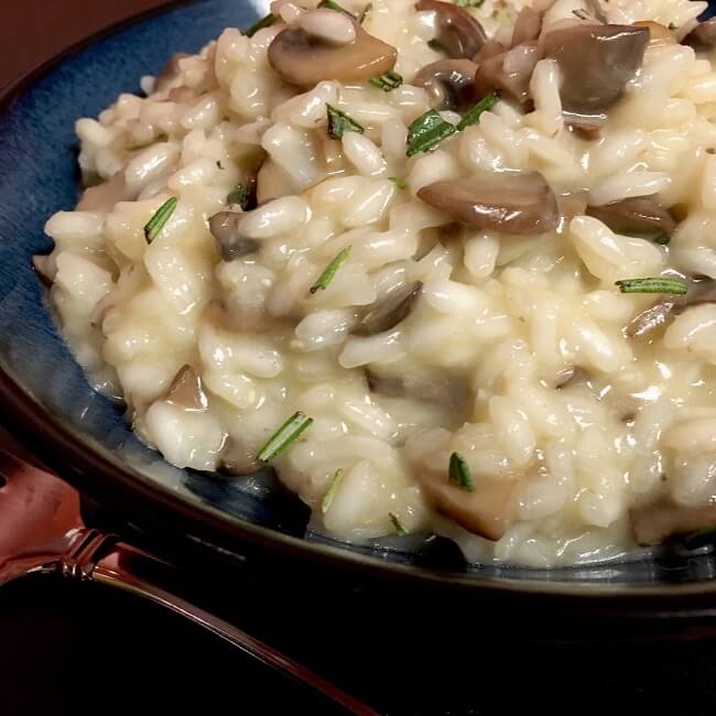 creamy mushroom risotto