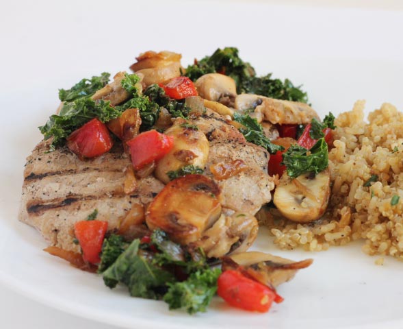 Bunless Turkey Burger with vegetables