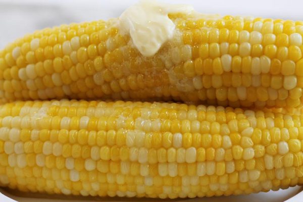 buttered corn on the cob