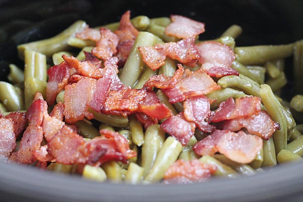canned green beans with bacon