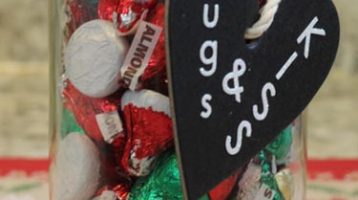 Mason Jar Gift with Chocolate Kisses