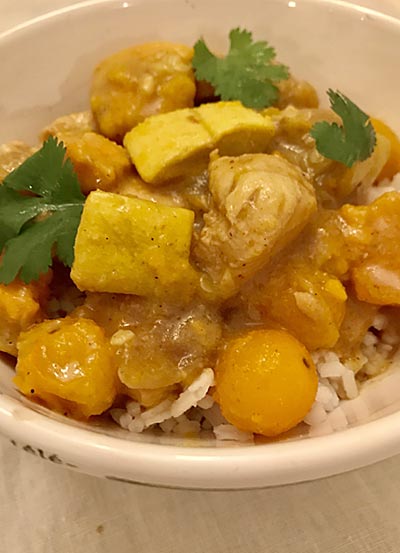 Yellow Coconut Curry Chicken