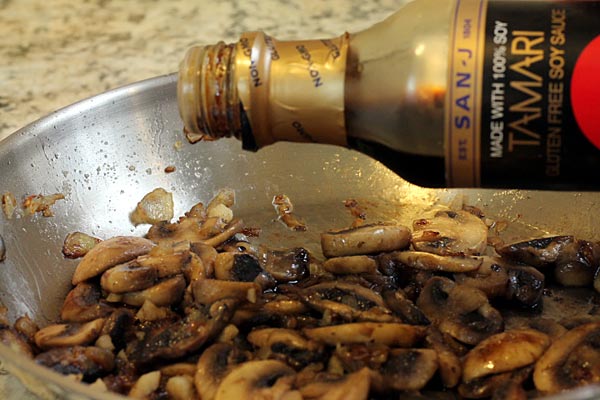Cooked Mushrooms and Onions