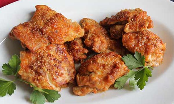 Easy Chicken with Brown Sugar and Lemon on a Dinner Plate