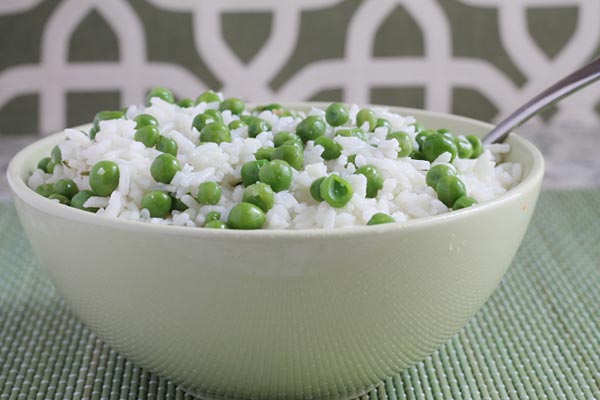 Rice and Green Peas Recipe with Cheese