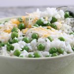 Rice and Green Peas Recipe with Cheese