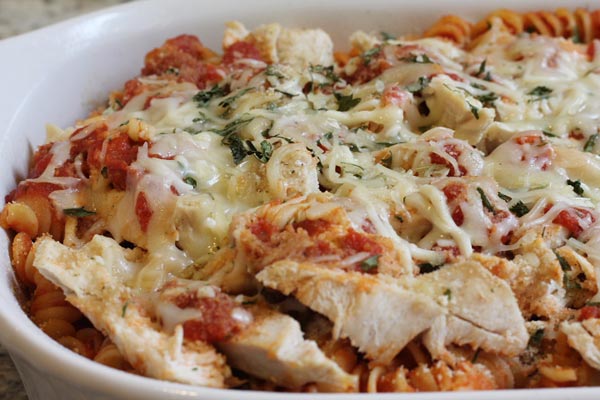Chicken Parmesan Casserole Baked in the Oven