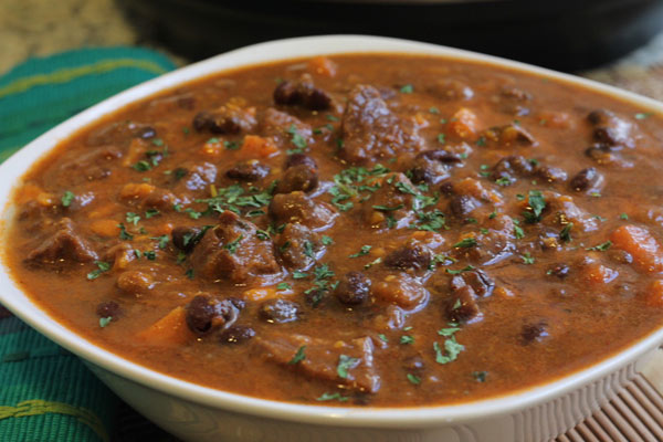 big bowl of instant pot beef stew