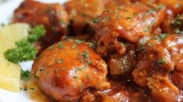 Crockpot BBQ and Pineapple Chicken Thighs