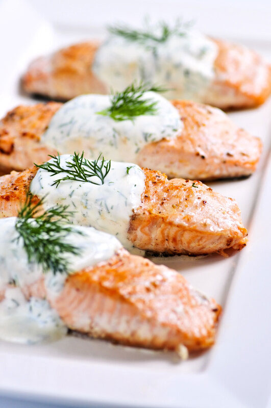 salmon with dill sauce