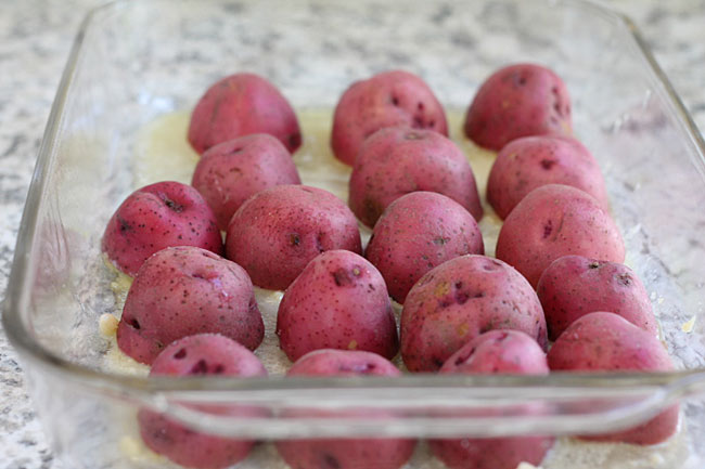 Red Potatoes with butter and Parmesan