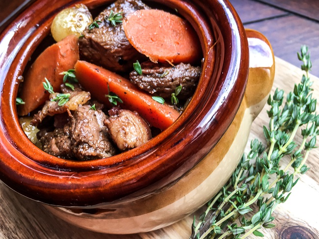 Dutch Oven Beef Stew with Red Wine