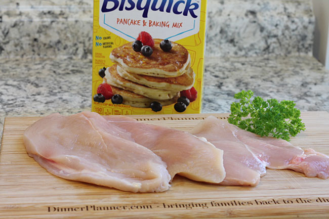 chicken and box of bisquick