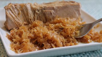 Dutch Oven Pork and Sauerkraut