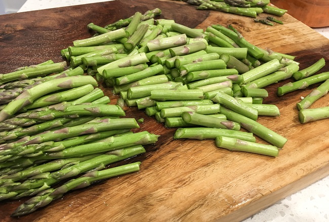 fresh cut asparagus for soup