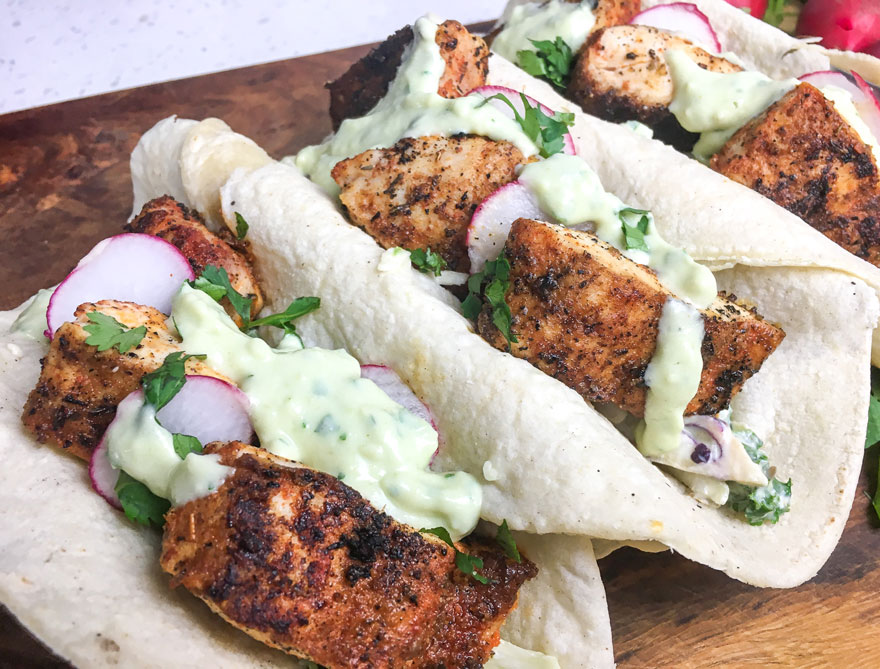 fish tacos blackened