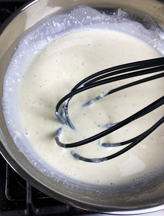 warm Balsamella sauce
