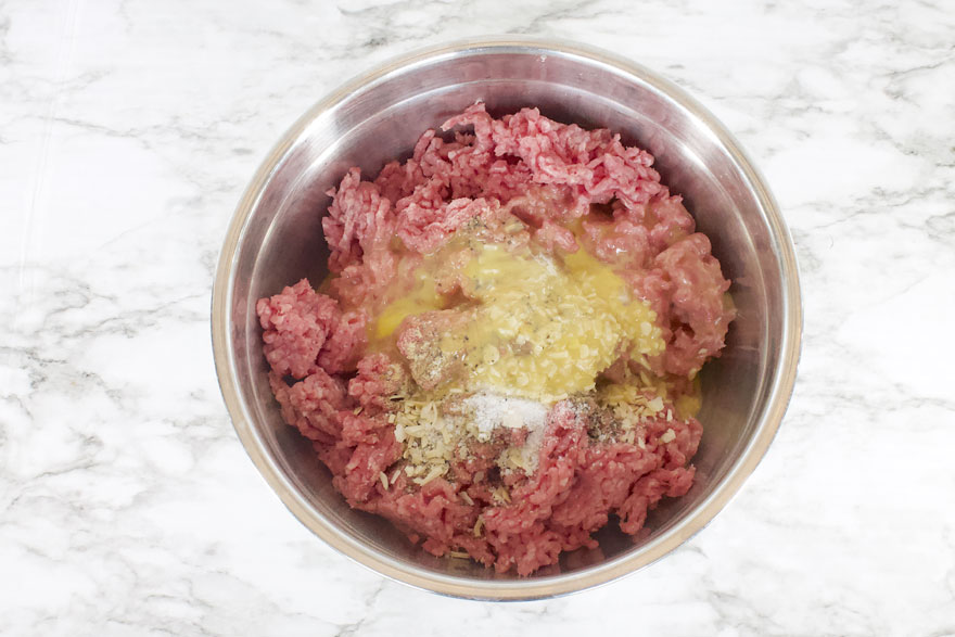 ground meat in a bowl