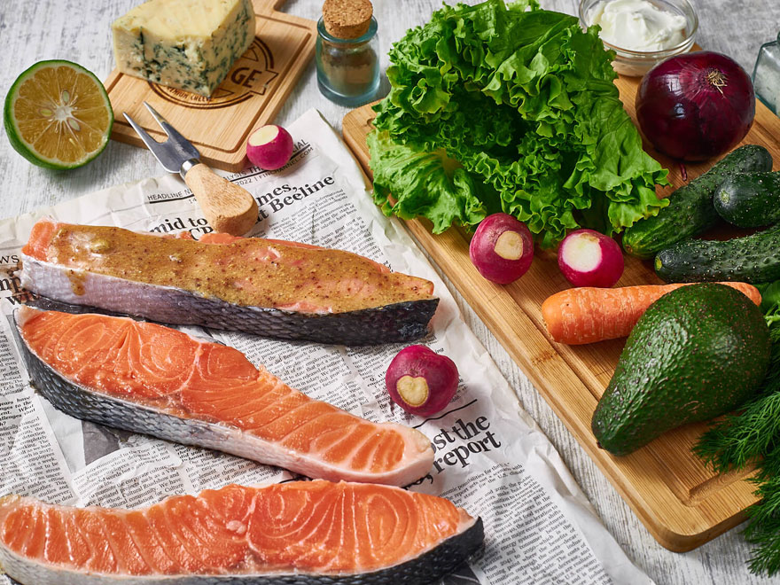 marinating salmon steaks