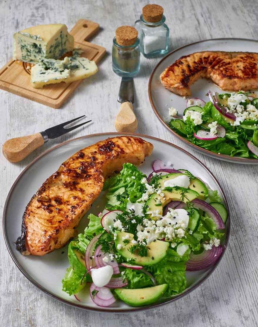 grilled salmon with dijon