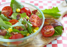 bacon added to a salad